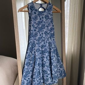 Blue Floral Summer Dress
